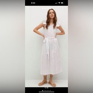 Mango cotton white dress size S